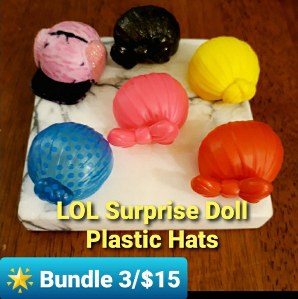LOL Surprise Doll Bundle of 6 Plastic Hats